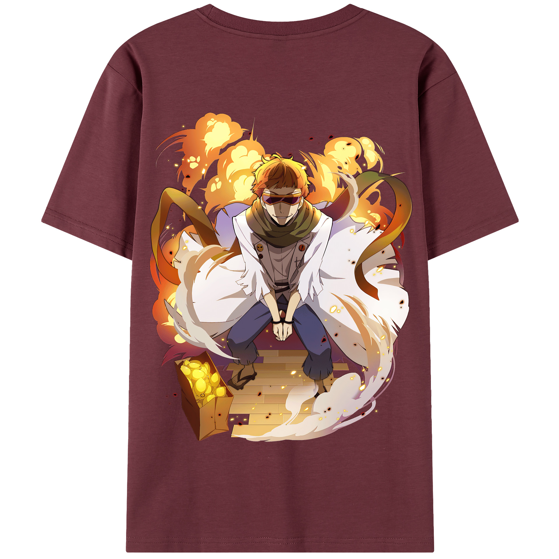 （画像用） 文豪ストレイドッグス Bungo Stray Dogs 綿100％半袖Tシャツ（背面プリント）